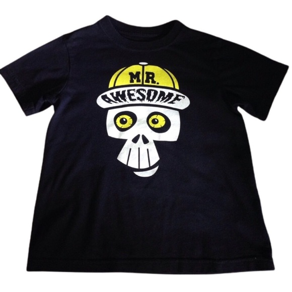 Children's Place "Mr.Awesome" Black Tee - Picture 1 of 4